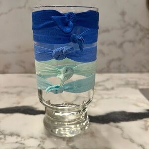 NWT⛱️Anthropologie - Blue & Aqua Hair Ties Set of 5 - OS